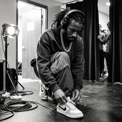 Dre, Backstage candid