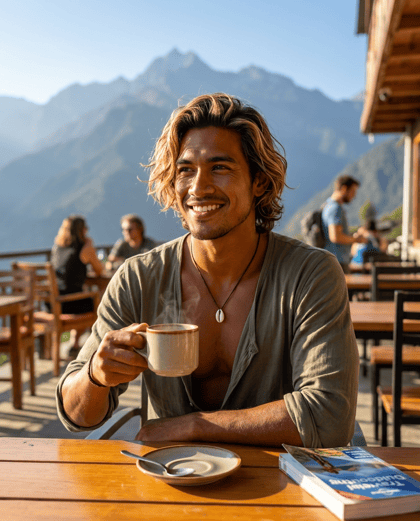 Kai, Hostel terrace