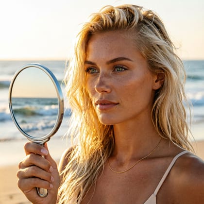Liv, Mirror, ocean