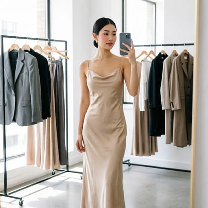 Mia, Mirror selfie, atelier