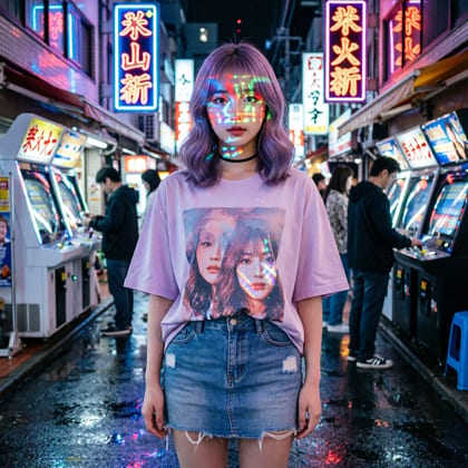 Yuna, Tokyo arcade neon