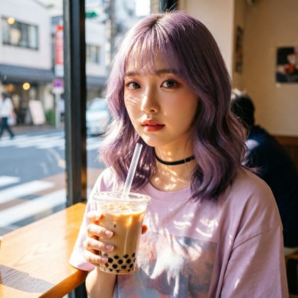 Yuna, Cafe, milk tea