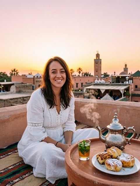 Moroccan rooftop tea