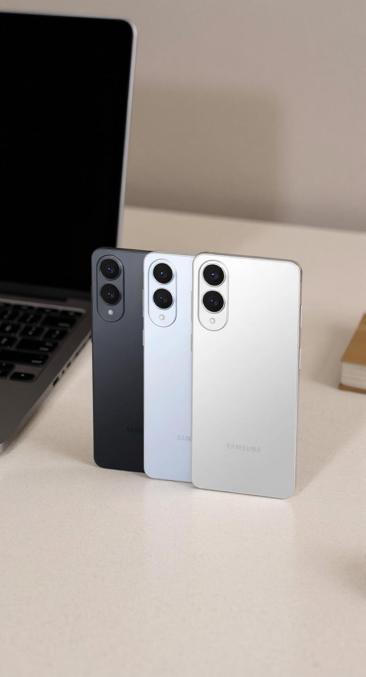 the phone is sitting on a desk next to a laptop